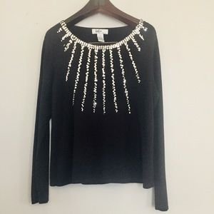 Kikit sequined Long Sleeve Top. XL